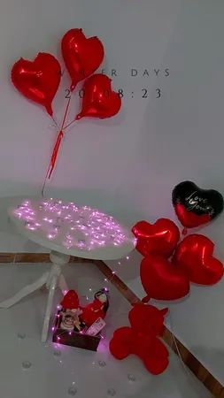 بادکنک فویلی هپی بری طرح قلب ساده بسته 5 عددی