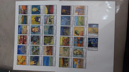 استیکر کالامیکس طرح وینسنت ونگوگ کد KM-VG2 مجموعه 32 عددی