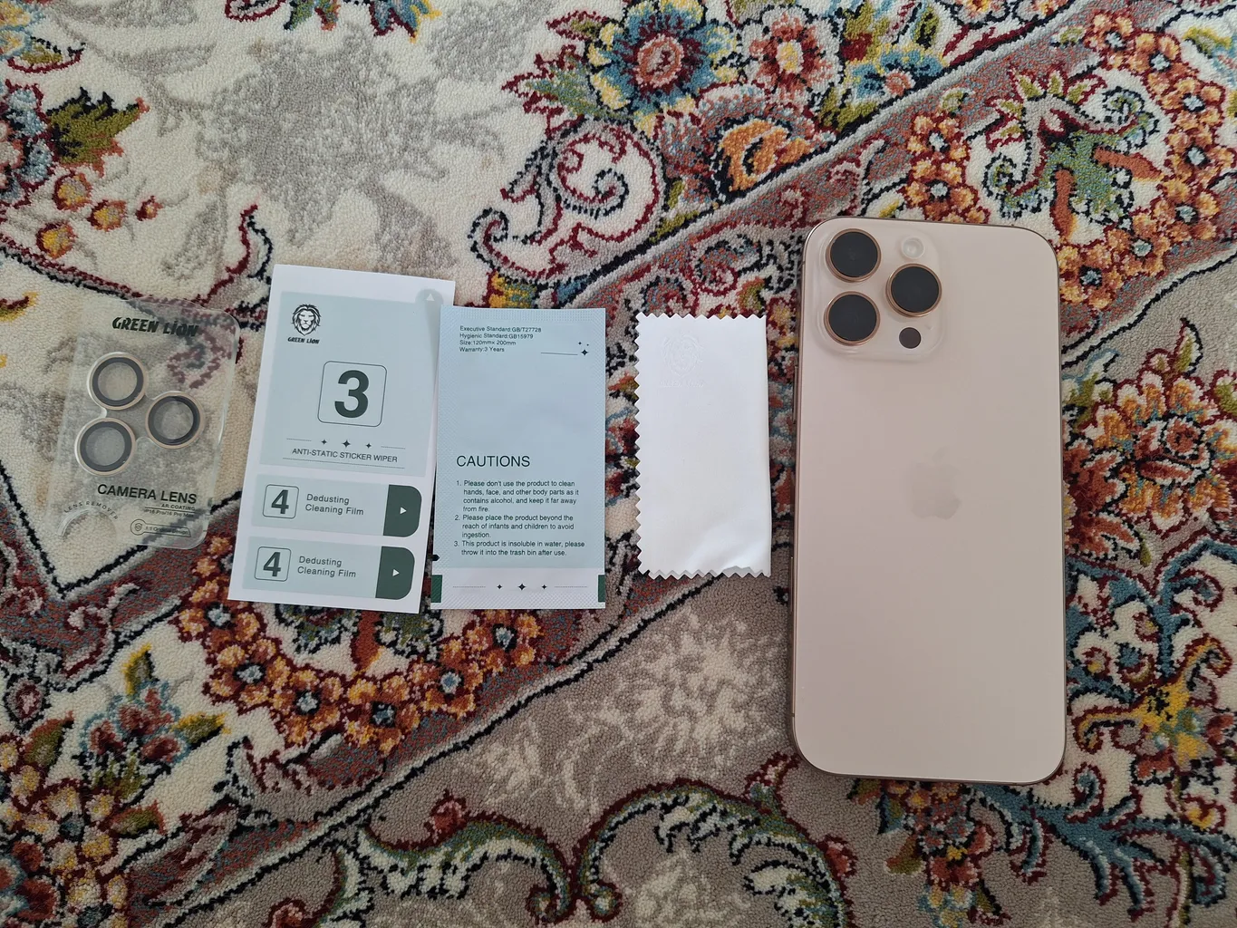 محافظ لنز دوربین گرین لاین مدل HD Plus مناسب برای گوشی موبایل اپل iPhone 16 Pro / 16 ProMax