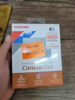 هارد اکسترنال توشیبا مدل CANVIO FLEX ظرفیت چهار ترابایت دارای رابط USB Type-A 3.2