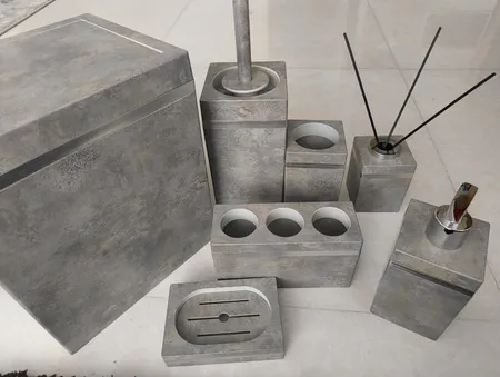 ست سرویس بهداشتی 7 پارچه هارمونی مدل رویا بتن کد TP8487