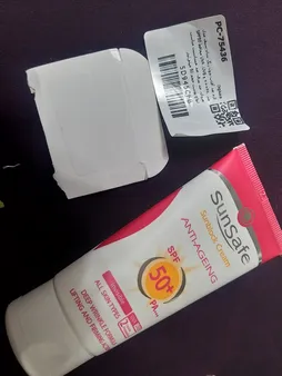 کرم ضدآفتاب و ضدچروک سان‌سیف، حجم 50 میلی‌لیتر