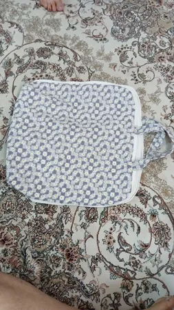کیسه نان و سبزی طرح بابونه مدل سه لایه سایز 44×44 سانتی متر