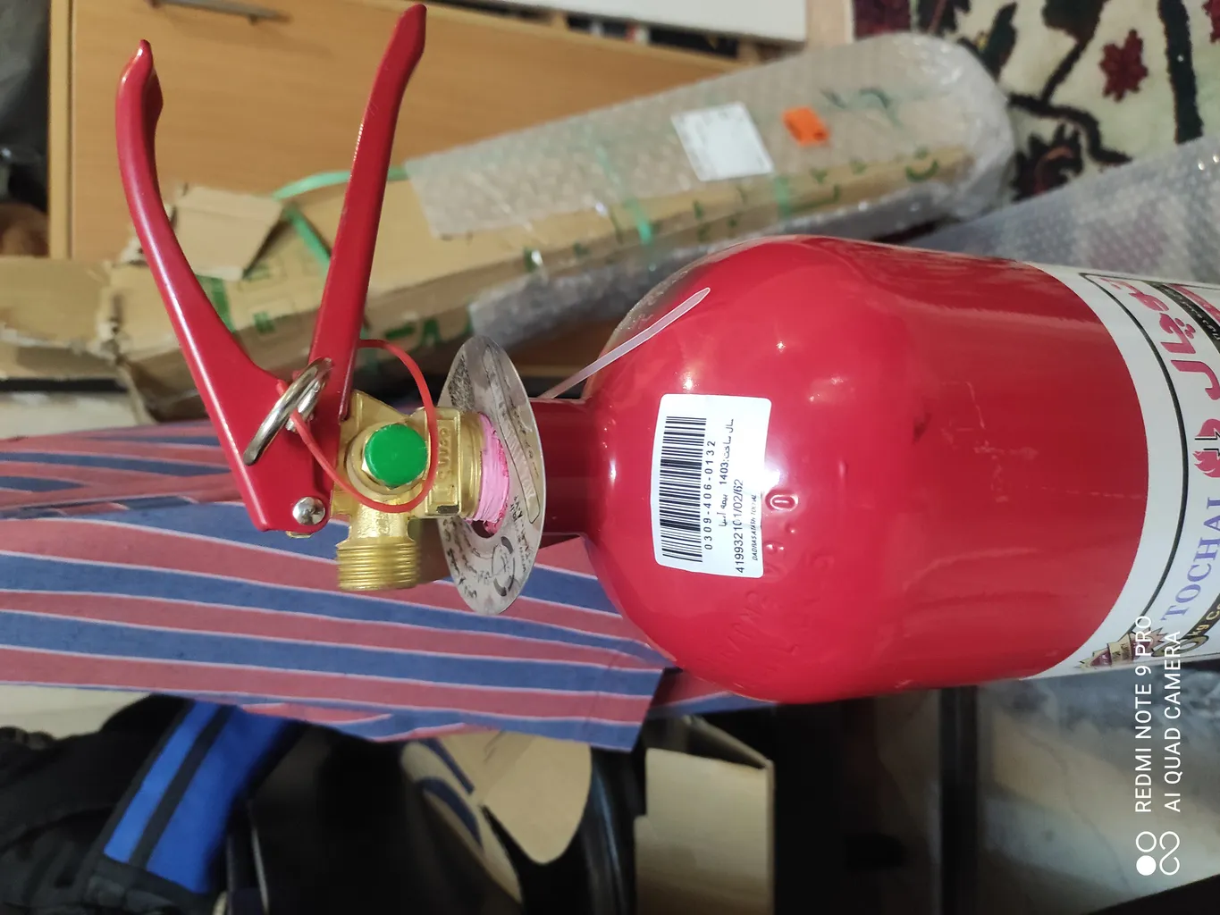 کپسول اتش نشانی توچال مدل co2 وزن ۶ کیلوگرم