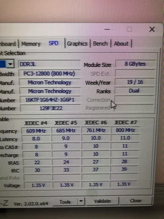 رم لپ تاپ کروشیال مدل DDR3L 1600MHz ظرفیت 8 گیگابایت