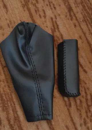 روکش فرمان کاور پلاس مدل PR-LUXE-RD به همراه سردنده وگردگیر و روکش ترمزدستی و کاور سویچ مناسب برای پراید