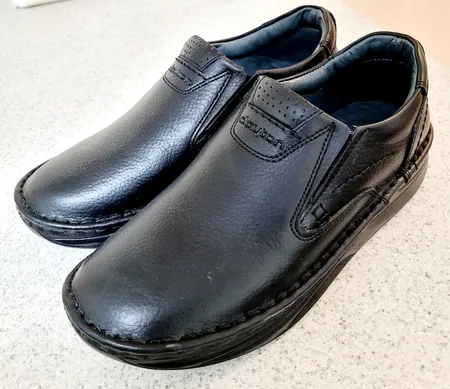 کفش طبی مردانه مدل چرم طبیعی deyton رنگ مشکی
