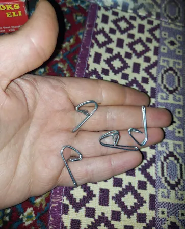 گیره پرده وندا مدل هوکس استیل بسته 100 عددی