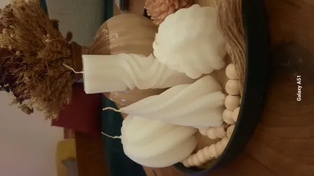 شمع دست ساز مدل تزیینی مجموعه 5 عددی