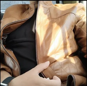 تجریه خرید کت چرم مردانه مدل لوزی شنون