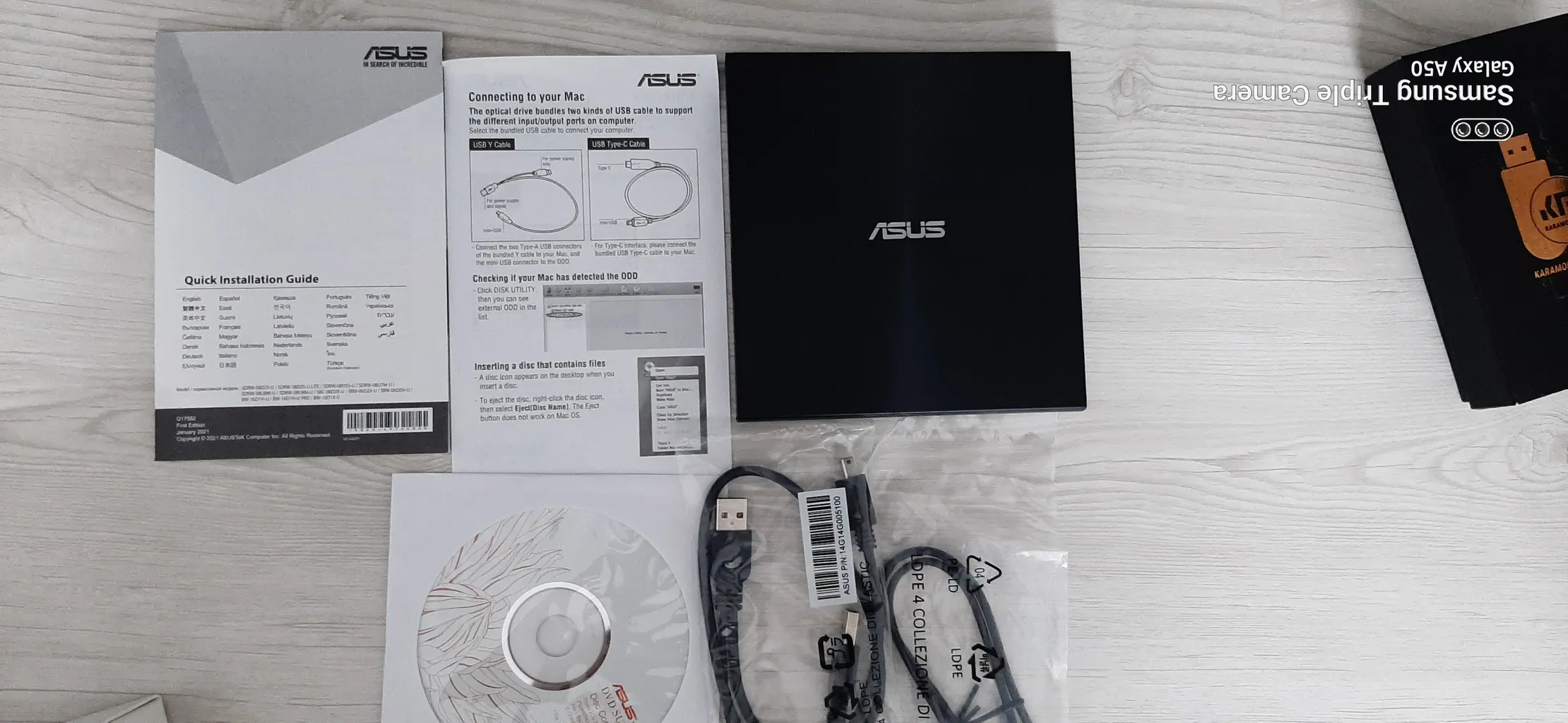 درایو DVD اکسترنال ایسوس مدل ZenDrive U9M (SDRW-08U9M-U)