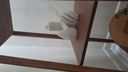 شمع دست ساز مدل شیاردار مجموعه سه عددی