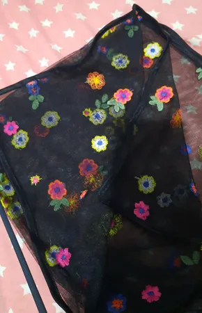 روسری زنانه مدل مینی اسکارف گل رنگی