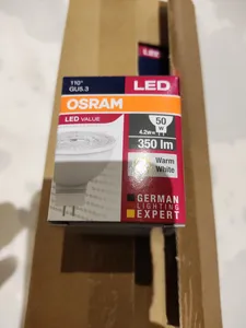 تجریه خرید لامپ ال ای دی 4.2 وات اسرام مدل LED Star MR16 50 پایه GU5.3 بسته 10 عددی