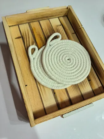 زیر لیوانی مدل حلقه مجموعه 2 عددی