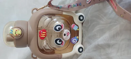 قمقمه کودک مدل خرس مهربان بند دار گنجایش 1 لیتر