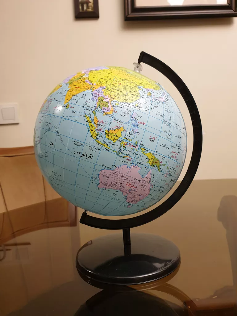 بازی آموزشی آذران تحریرات طرح کره جغرافیایی مدل بادکنکی