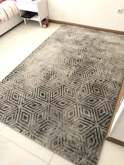 فرش ماشینی ساوین کد 4113 زمینه نقره ای