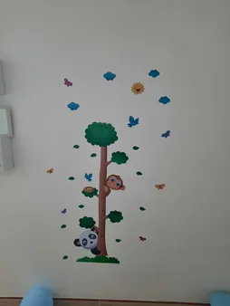 استیکر دیواری کودک باروچین مدل حیوانات بازیگوش مجموعه 21 عددی