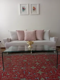 میز جلو مبلی شیشه خم اطلس 12 میل طول 110 سانتی متر