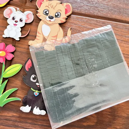 استیکر چوبی کودک باروچین مدل حیوانات زیبا کد 1343 مجموعه 14 عددی