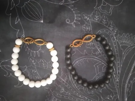 دستبند طرح بینهایت کد BE01 مجموعه 2 عددی