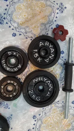 دمبل رکورد مدل 001 وزن 10 کیلوگرم بسته 2 عددی