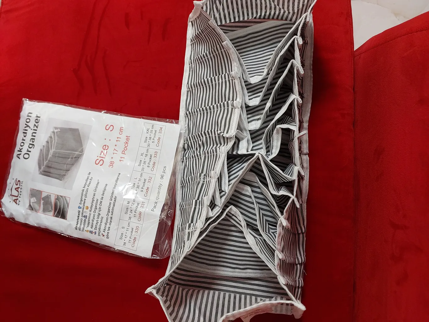 ارگانایزر آلاس مدل S-M-L-XL-XXL بسته 5 عددی