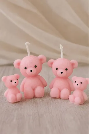 قالب شمع مدل خرس تدی  مجموعه 2 عددی