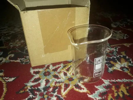 بشر آزمایشگاه مدل beaker ظرفیت 50 میلی لیتر