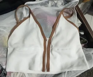 تجریه خرید نیم تنه ورزشی زنانه ماییلدا مدل بدون فنر پددار جلو زیپ کد 4563 رنگ سفید