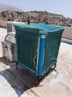 سایه بان کولر آبی مدل فول کاور