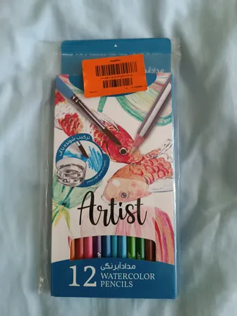 مداد آبرنگی 12 رنگ آریا مدل آرتیست