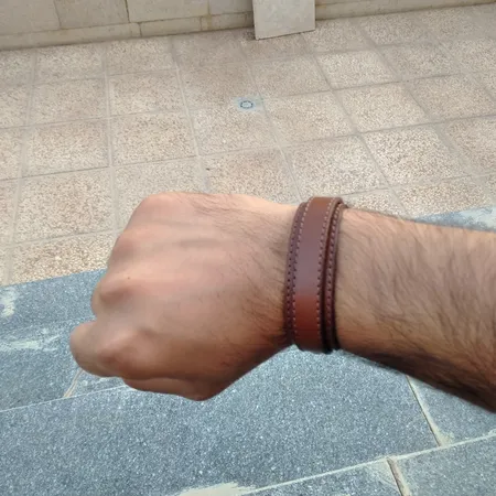 دستبند چرم وارک مدل رهام کد rb176