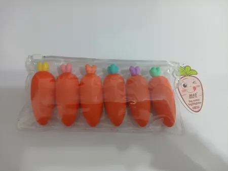 ماژیک علامت گذار مدل هویج کد 809 بسته 6 عددی