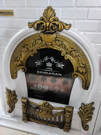 بخاری گازی بهکاران مدل شومینه گارد دار طرح پرنس کد T-28000