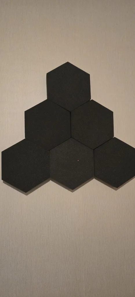 پنل آکوستیک اکوترپ مدل شش ضلعی hex12.12.4 بسته 24 عددی