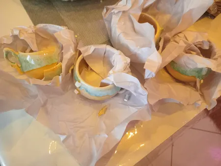 سرویس قهوه خوری شش پارچه مدل دسته انگلیسی