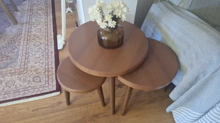 میز عسلی میز مارکت مدل آماندا مجموعه 3 عددی