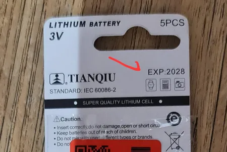 باتری سکه ای تیانکیو مدل CR2032 بسته 5 عددی