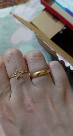 انگشتر طلا 18 عیار زنانه مایا ماهک مدل ستاره کد MR0896 سایز 55