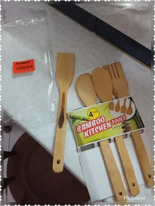 تجریه خرید سرویس 4 پارچه کفگیر و چنگال بامبو مدل KS1