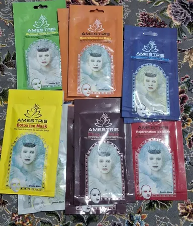 ماسک صورت آمستریس مدل میوه ای وزن 25 گرم بسته 10 عددی