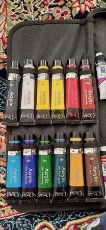 رنگ اکریلیک وستا 12 رنگ حجم 21 میلی لیتر