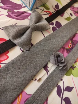 ست کراوات و پاپیون و گل کت هکس ایران مدل SET-KPG TS NKH