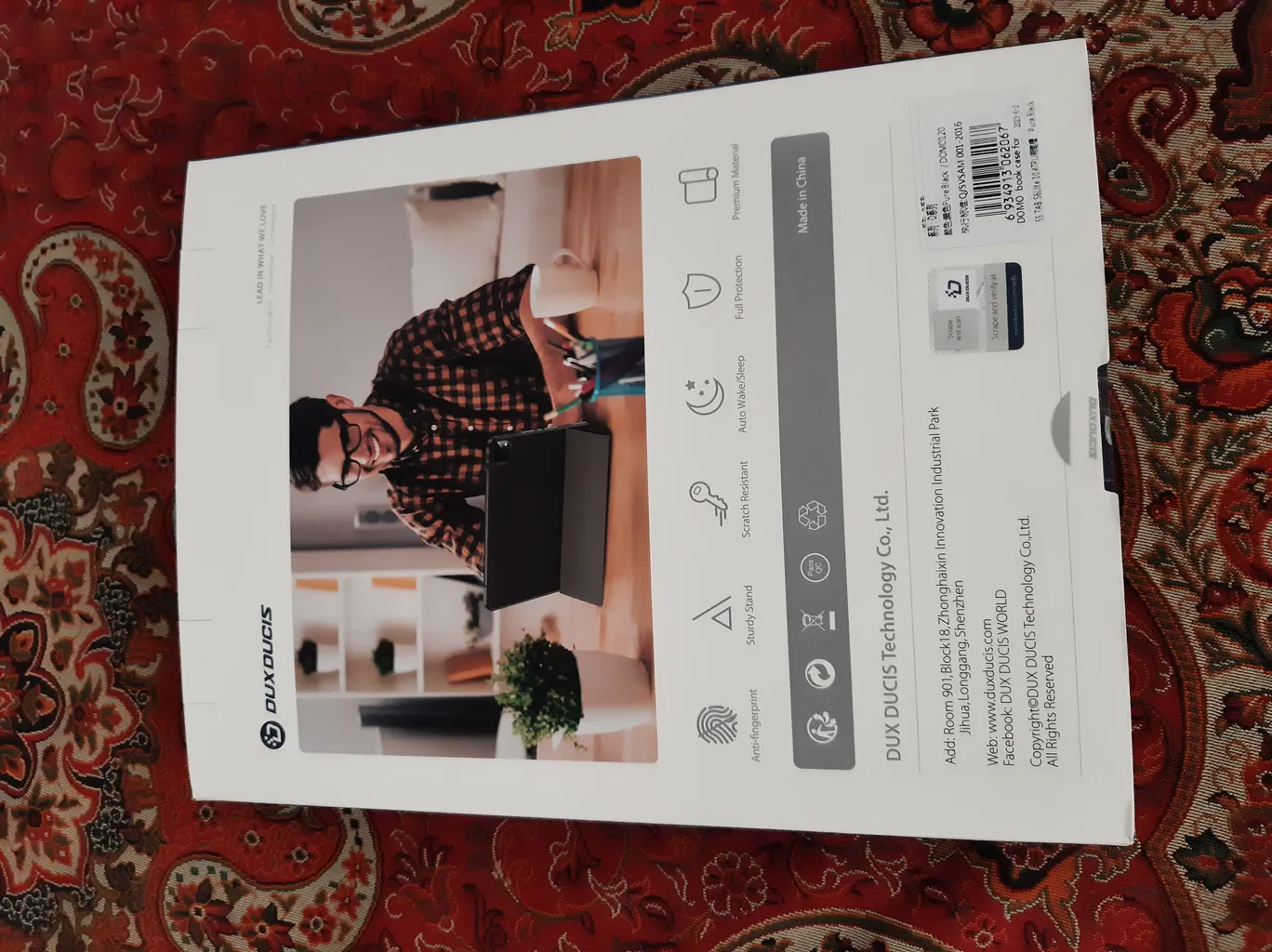 کیف کلاسوری دوکس دوکیس مدل Tri-Fold مناسب برای تبلت سامسونگ Galaxy Tab S6 Lite