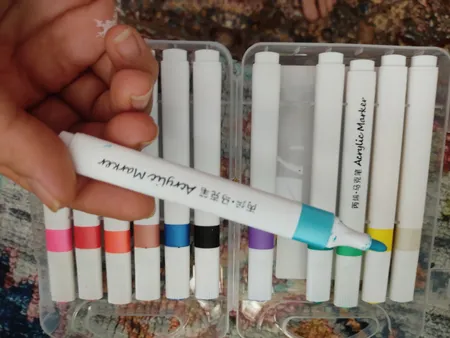 ماژیک چند منظوره مدل اکریلیک مجموعه 12 عددی