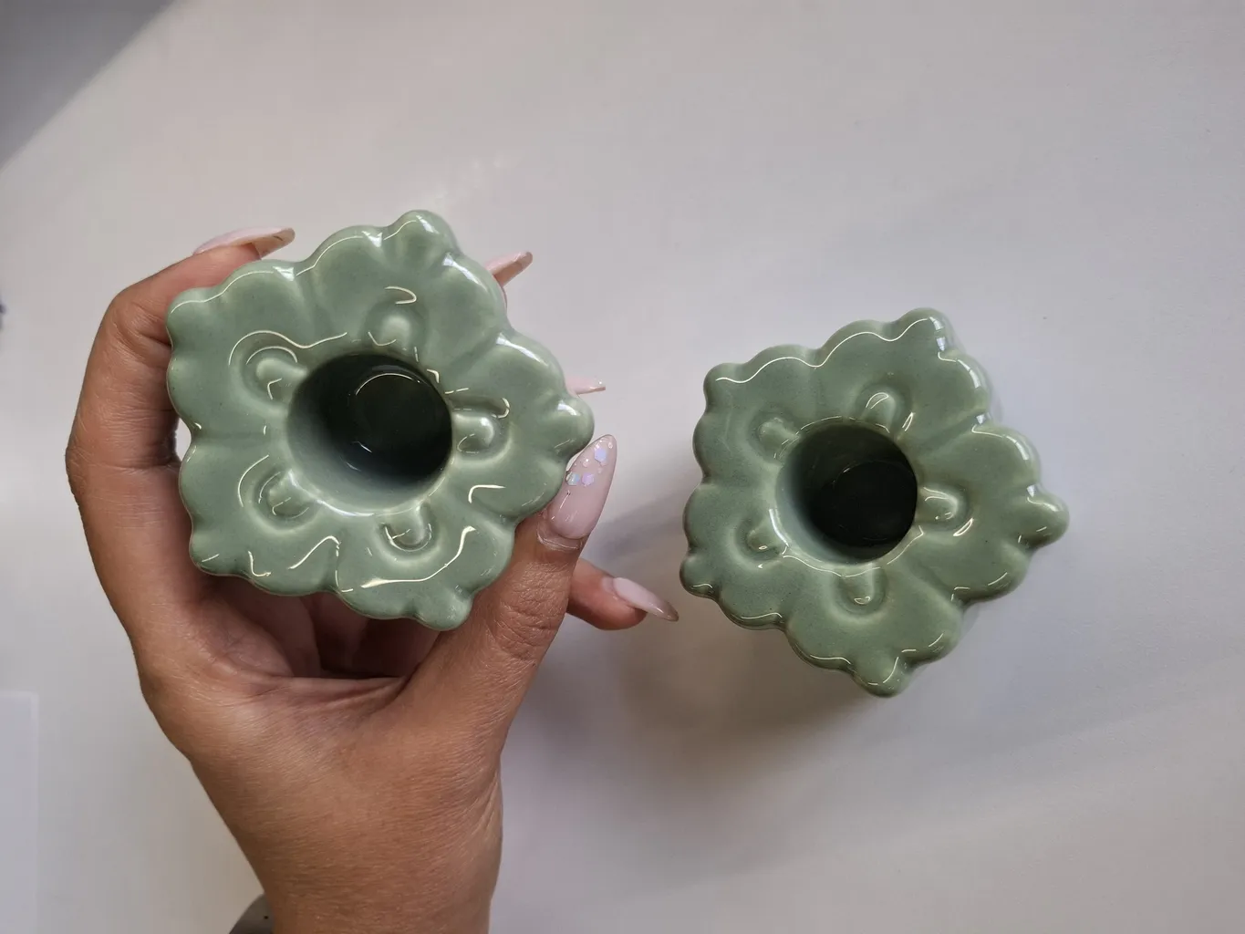 جاشمعی سرامیکی بومی مدل روژا بسته 2 عددی