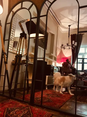 آینه مدل فلزی طرح تاج 180