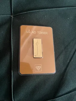 شمش طلا 24 عیار طلای محمد مدل برج میلاد SNF1